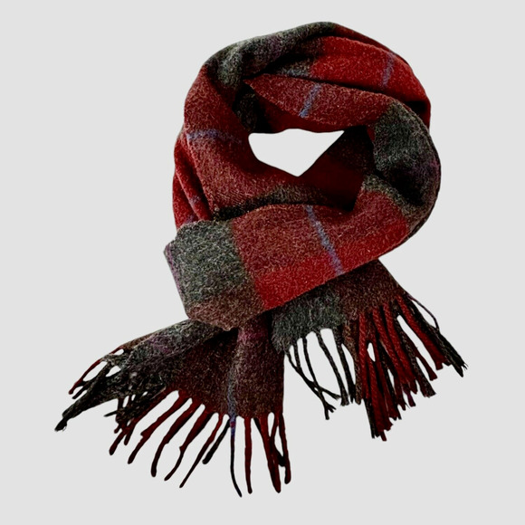 Vtg Burberrys 100% Cashmere Tartan Plaid Scarf 54"x12" Made in Scotland Luxury - Picture 1 of 5
